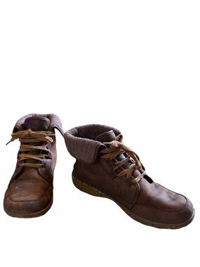 Chaco Leather Ankle Boots Womens 9.5 Brown Lace Up Comfort Outdoor